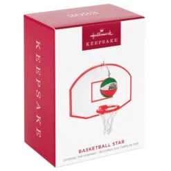 Hallmark Basketball Star 2023 Ornament 11 Hallmark Basketball Star 2023 Ornament -Stuffed Animals Shop Basketball Goal and Ball Keepsake Ornament 1399QGO2699 04