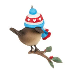 Hallmark Cozy Critters Special Edition Ornament -Stuffed Animals Shop Bird on Snowy Tree Branch Keepsake Ornament 1699QGO2797 06
