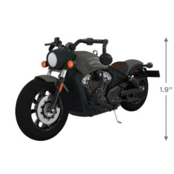 Hallmark Indian Motorcycle® Scout Bobber 2023 Metal Ornament -Stuffed Animals Shop Black Indian Motorcycle Keepsake Ornament 2199QXI6037 03