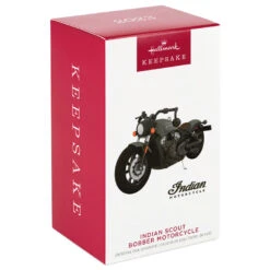 Hallmark Indian Motorcycle® Scout Bobber 2023 Metal Ornament -Stuffed Animals Shop Black Indian Motorcycle Keepsake Ornament 2199QXI6037 04