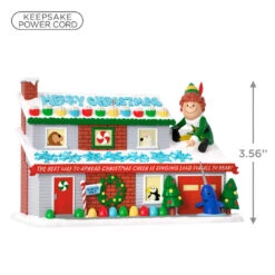 Hallmark Elf Crazy Christmas Cheer Musical Ornament With Light 10 Hallmark Elf Crazy Christmas Cheer Musical Ornament With Light -Stuffed Animals Shop Buddy the Elf on Christmas House Keepsake Ornament 3999QXI7069 03
