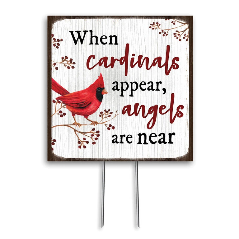 My Word! Cardinal Plant Poke Accent Sign 3 My Word! Cardinal Plant Poke Accent Sign