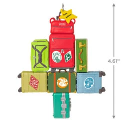 Hallmark Travel All The Way 2023 Ornament 10 Hallmark Travel All The Way 2023 Ornament -Stuffed Animals Shop Christmas Tree of Luggage Keepsake Ornament 1899QGO2907 03