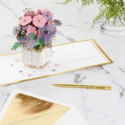 Hallmark Love And Appreciation Flower Bouquet 3D Pop-Up Love Card -Stuffed Animals Shop Flower Bouquet 3D PopUp Love Card 1299LAD2838 06