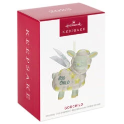 Hallmark Godchild 2023 Porcelain Ornament -Stuffed Animals Shop Godchild Lamb Keepsake Ornament 1799QGO2609 04