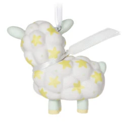 Hallmark Godchild 2023 Porcelain Ornament -Stuffed Animals Shop Godchild Lamb Keepsake Ornament 1799QGO2609 06