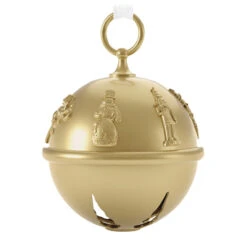 Hallmark 50th Anniversary Ring In The Season Special Edition Metal Bell Ornament -Stuffed Animals Shop Gold Jingle Bell Keepsake Ornament 2899QGO2989 06