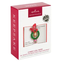 Hallmark Dr. Seuss's How The Grinch Stole Christmas!™ Cindy-Lou Who Ornament -Stuffed Animals Shop Grich Stole Christmas Book Keepsake Ornament 1799QXI7309 04