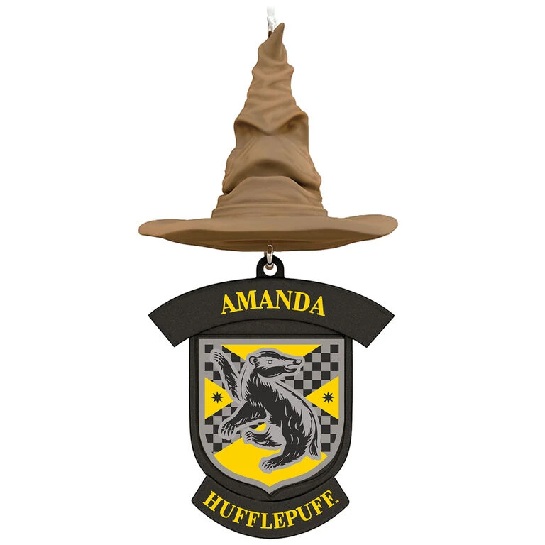 Harry Potter™ Sorting Hat Personalized Text Ornament, Hufflepuff™ 3 Harry Potter™ Sorting Hat Personalized Text Ornament, Hufflepuff™
