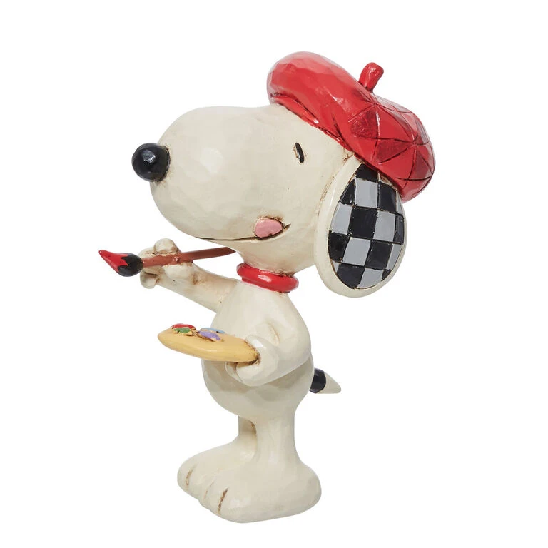 Enesco Jim Shore Peanuts Mini Snoopy Artist Figurine, 3.25" 3 Enesco Jim Shore Peanuts Mini Snoopy Artist Figurine, 3.25"