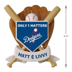 MLB Baseball Personalized Ornament, Dodgers™ -Stuffed Animals Shop MLB Baseball Personalized Ornament Dodgers 2499QHE1913B105 04