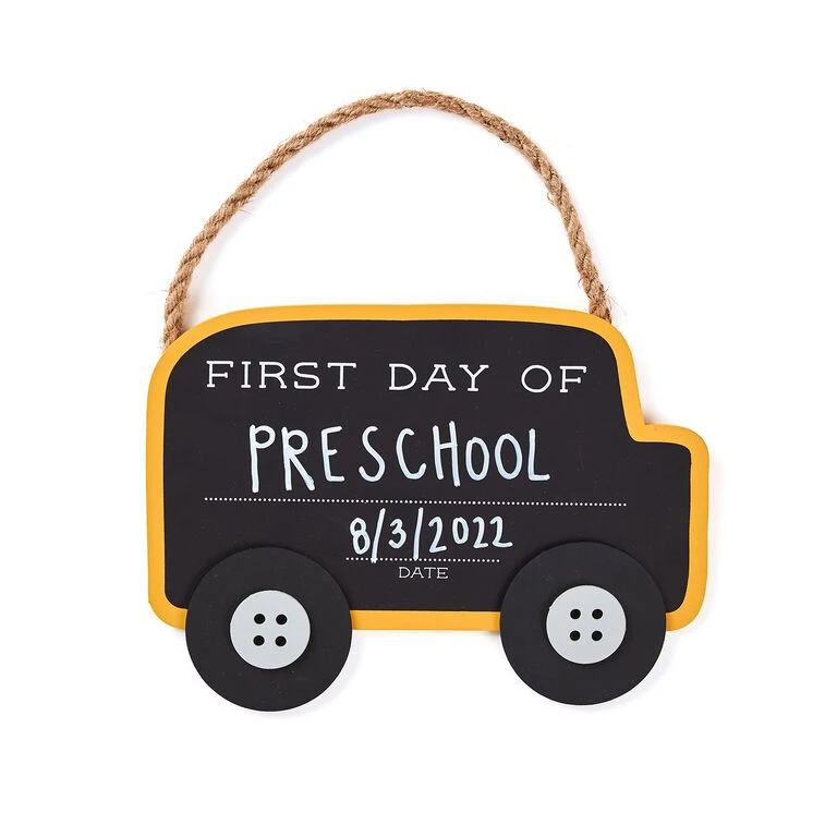 Mud Pie First Day School Bus Chalkboard Sign 3 Mud Pie First Day School Bus Chalkboard Sign