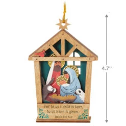 Hallmark A Child Is Born Nativity Papercraft Ornament 10 Hallmark A Child Is Born Nativity Papercraft Ornament -Stuffed Animals Shop Nativity Scene Wood and Paper Keepsake Ornament 1999QGO2759 03