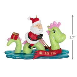Hallmark Just Believe Ornament -Stuffed Animals Shop Santa on Loch Ness Monster Keepsake Ornament 2199QGO2859 03