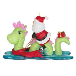 Hallmark Just Believe Ornament -Stuffed Animals Shop Santa on Loch Ness Monster Keepsake Ornament 2199QGO2859 06