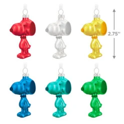 Hallmark The Peanuts® Gang Snoopy Glass Ornaments, Set Of 6 10 Hallmark The Peanuts® Gang Snoopy Glass Ornaments, Set Of 6 -Stuffed Animals Shop Set of 6 Colored Glass Snoopy Keepsake Ornaments 2499QSB6329 03