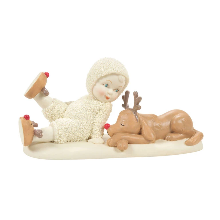 Enesco Snowbabies Everyone's A Reindeer Figurine, 2.95" 3 Enesco Snowbabies Everyone's A Reindeer Figurine, 2.95"