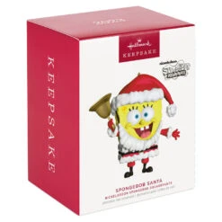 Hallmark Nickelodeon SpongeBob SquarePants Santa Ornament -Stuffed Animals Shop SpongeBob Santa Keepsake Ornament 1899QXI7367 04