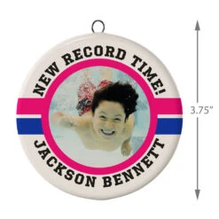 Swimming Ceramic Circle Personalized Photo Ornament -Stuffed Animals Shop Swimming Ceramic Circle Personalized Photo Ornament 1999QHE1711B101 03