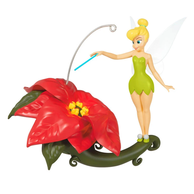 Hallmark Disney Tinker Bell Pixie-Dusted Poinsettia Ornament 3 Hallmark Disney Tinker Bell Pixie-Dusted Poinsettia Ornament
