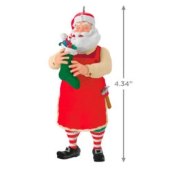 Hallmark Toymaker Santa Surprise Mystery Ornament 14 Hallmark Toymaker Santa Surprise Mystery Ornament -Stuffed Animals Shop Toymaker Santa Holding Stocking Keepsake Ornament 1999QGO2967 04