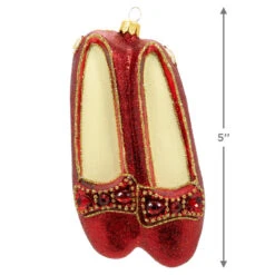 Hallmark The Wizard Of Oz™ Ruby Slippers™ Glass Ornament 10 Hallmark The Wizard Of Oz™ Ruby Slippers™ Glass Ornament -Stuffed Animals Shop Wizard of Oz Ruby Slippers Keepsake Ornament 1QEP3037 03